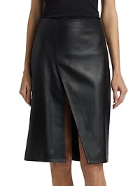 Ekare Leather Slit Skirt