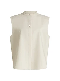 Lino Sleeveless Boxy Blouse