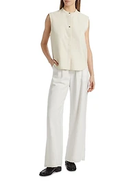 Lino Sleeveless Boxy Blouse