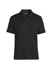 Sleek Interlock Zip Polo Shirt