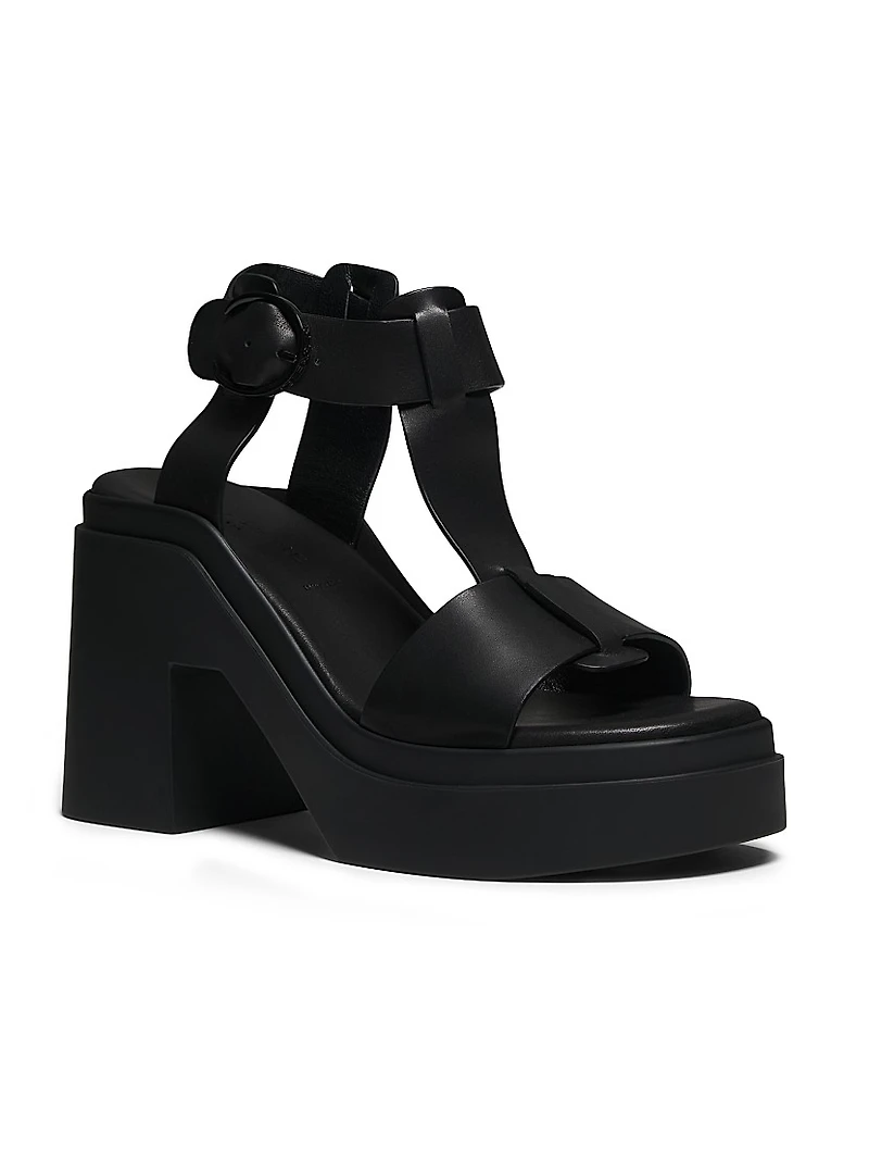 Nosta Leather Platform Sandals