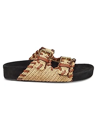 Lennyo Leather-Whipstiched Sandals
