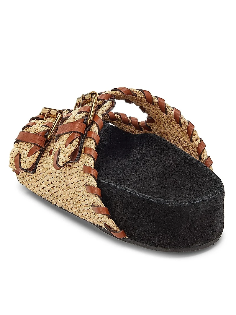 Lennyo Leather-Whipstiched Sandals