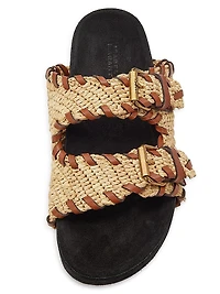 Lennyo Leather-Whipstiched Sandals