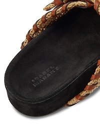 Lennyo Leather-Whipstiched Sandals