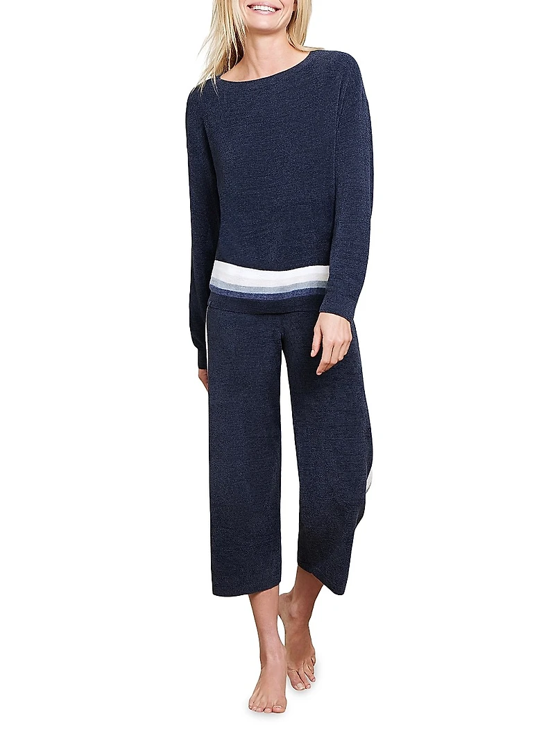 CozyChic Ultra Lite Striped Knit Wide-Leg Pants