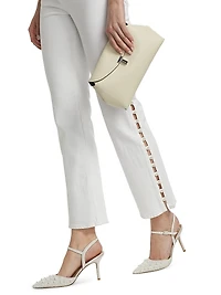 Amelia Pearl Embellished High-Rise Jeans