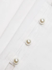 Amelia Pearl Embellished High-Rise Jeans