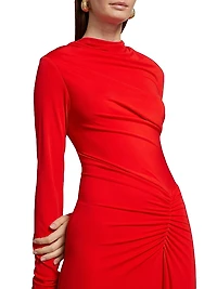 Ferrera Long-Sleeve Gathered Maxi Dress