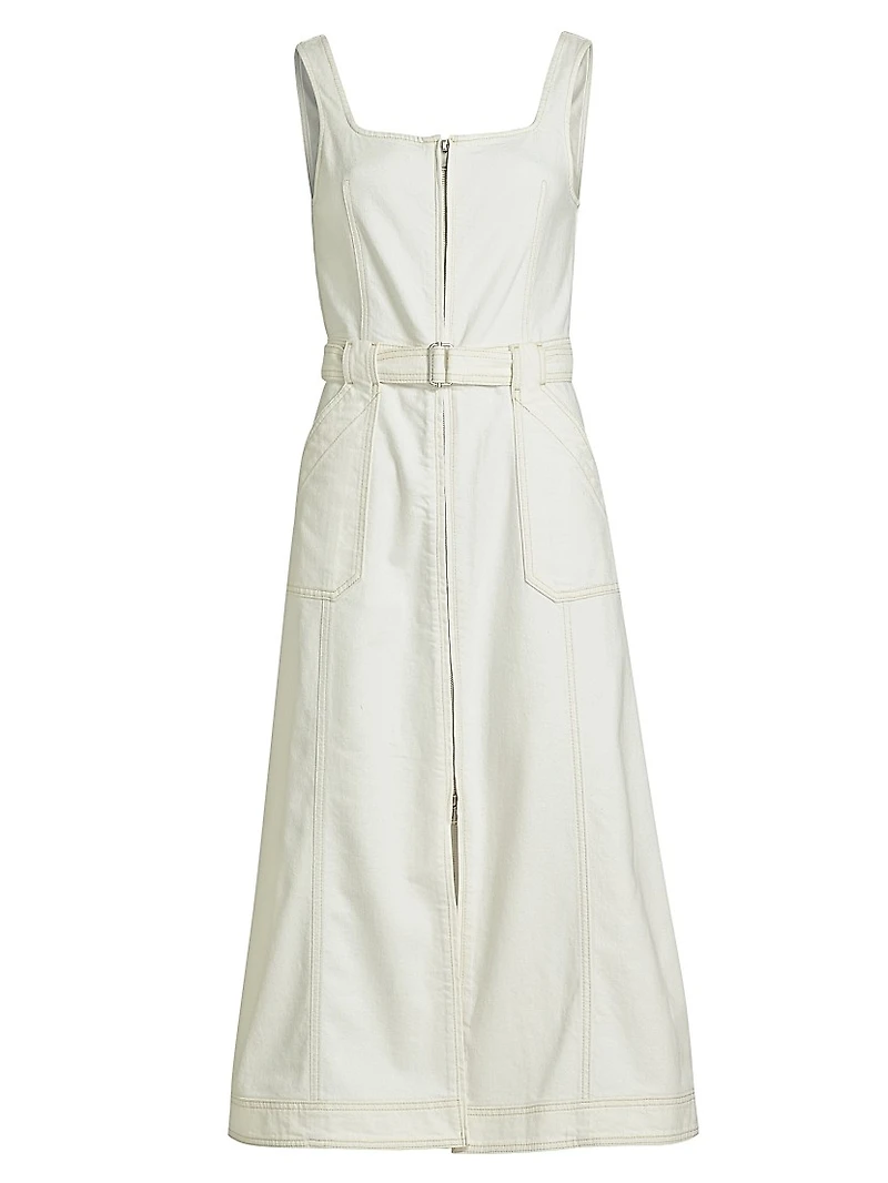 Manson Sleeveless Belted Midi Dress