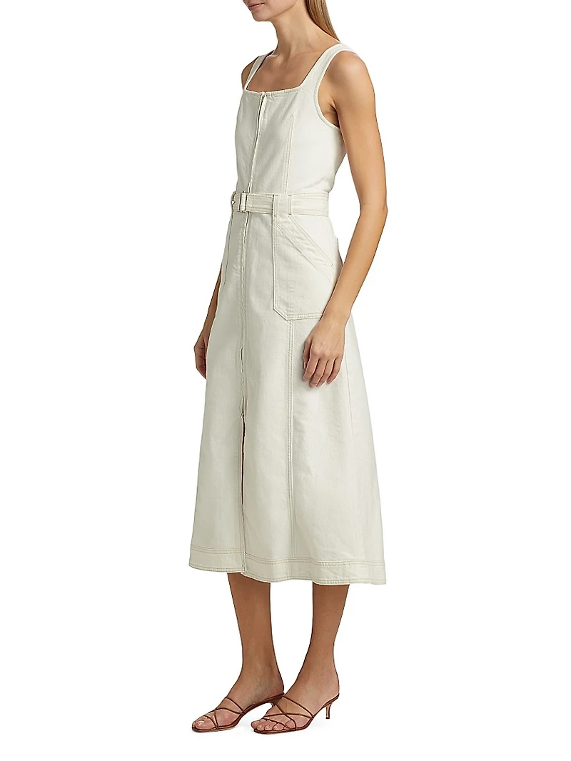 Manson Sleeveless Belted Midi Dress