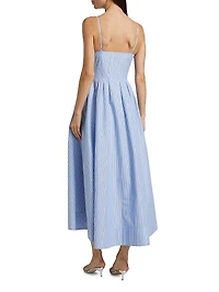 Kittiya Poplin Fit & Flare Midi-Dress