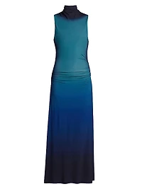 Aldina Ombré Fit & Flare Maxi Dress