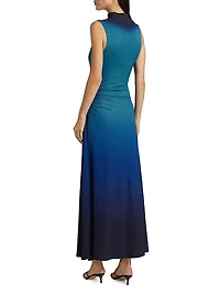 Aldina Ombré Fit & Flare Maxi Dress