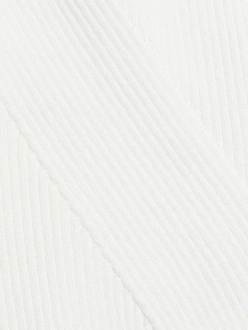 Agata Ribbed Poplin-Cuff Top