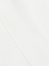 Agata Ribbed Poplin-Cuff Top