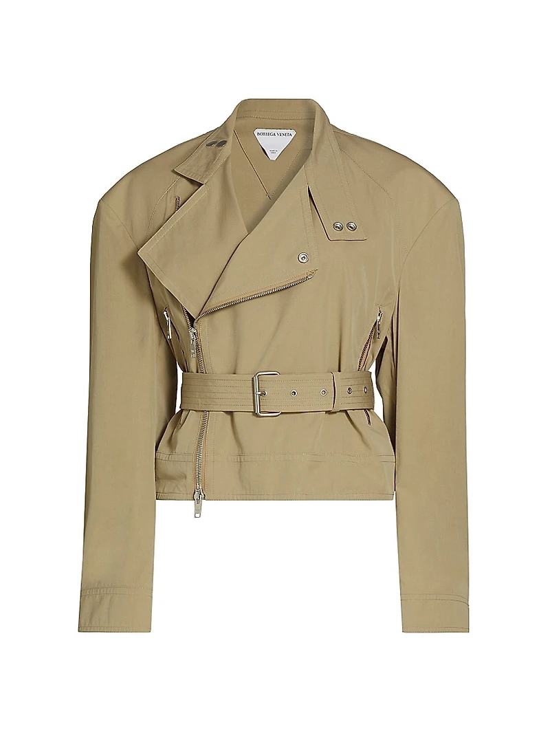 Compact Cotton Biker Jacket