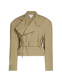 Compact Cotton Biker Jacket