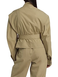 Compact Cotton Biker Jacket