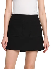Double Cotton A-Line Miniskirt
