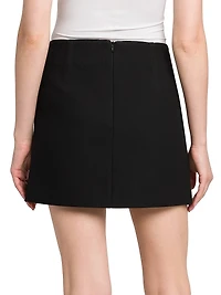 Double Cotton A-Line Miniskirt