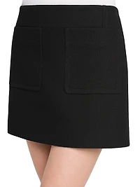 Double Cotton A-Line Miniskirt