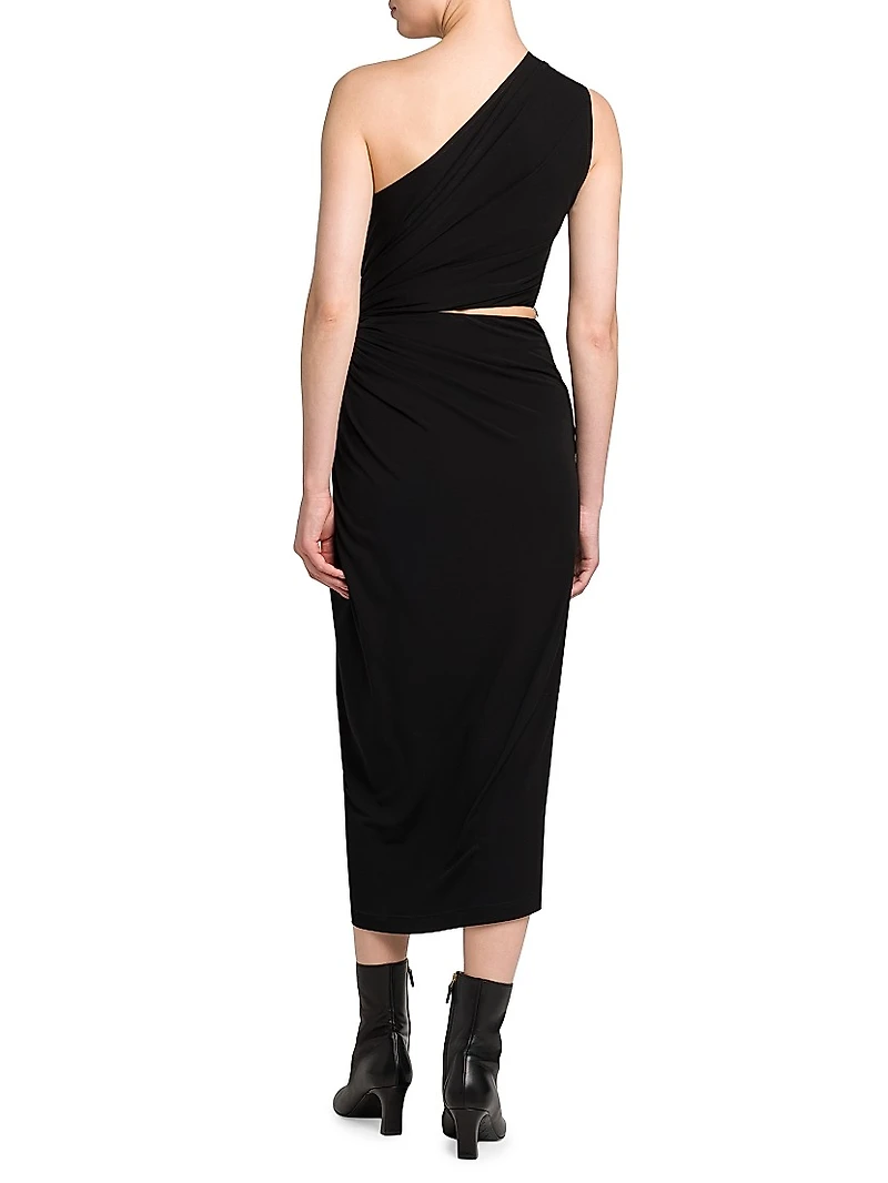 Crepe Jersey Cut-Out Midi-Dress