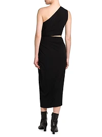 Crepe Jersey Cut-Out Midi-Dress