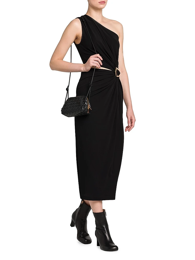 Crepe Jersey Cut-Out Midi-Dress