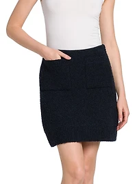 Bouclé Knit Miniskirt