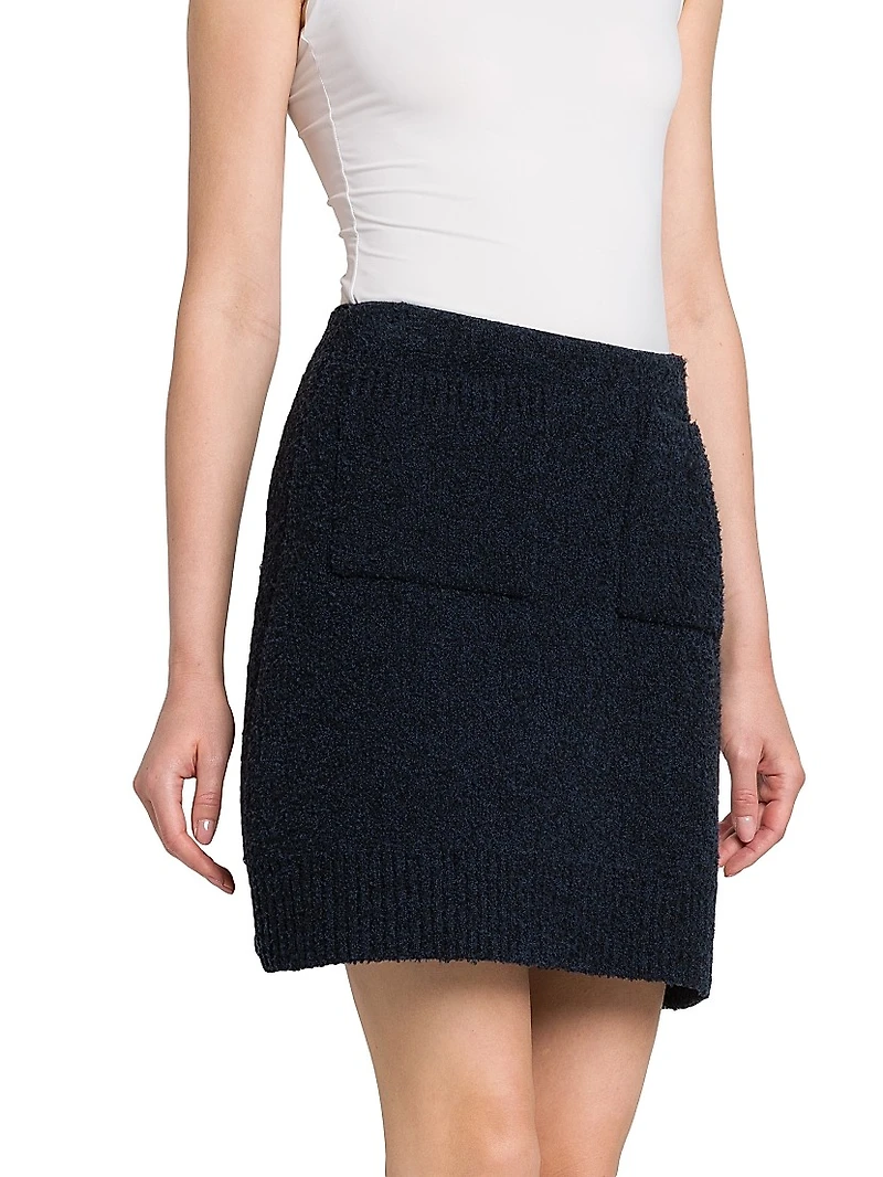Bouclé Knit Miniskirt
