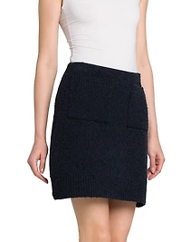 Bouclé Knit Miniskirt