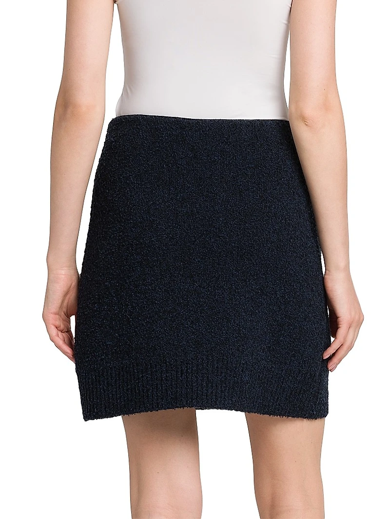 Bouclé Knit Miniskirt