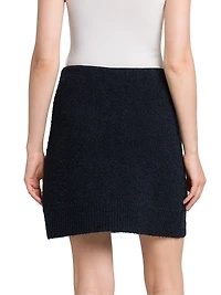 Bouclé Knit Miniskirt
