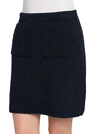 Bouclé Knit Miniskirt
