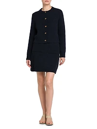 Bouclé Knit Miniskirt