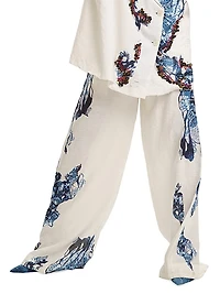 Broad Wide-Leg Linen Pants
