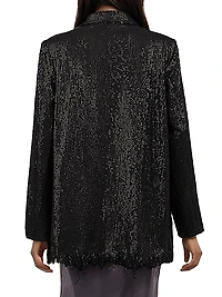 Sequined Single-Breasted Blazer