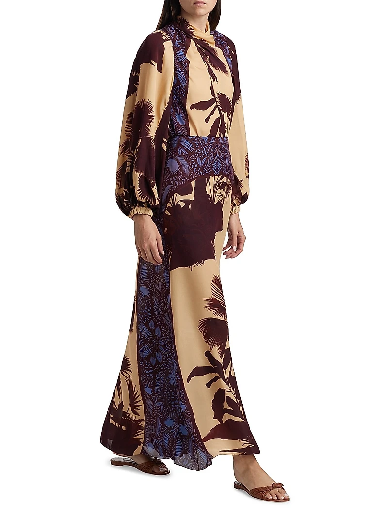 Nuevos Territorios Silk Maxi Skirt