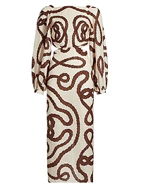 Sailing Robes Linen Maxi Dress