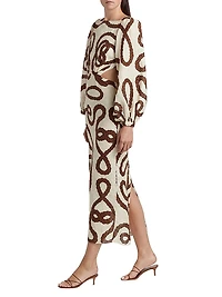 Sailing Robes Linen Maxi Dress