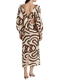 Sailing Robes Linen Maxi Dress