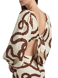 Sailing Robes Linen Maxi Dress