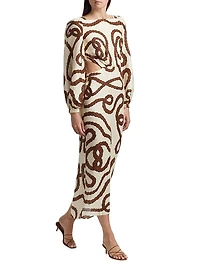 Sailing Robes Linen Maxi Dress