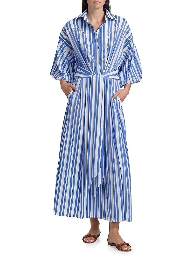 Buena Mar Striped Shirtdress