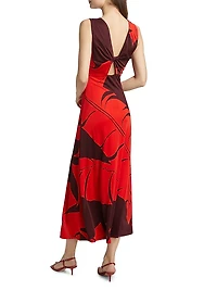 Fermina Deep Heart Ankle Dress