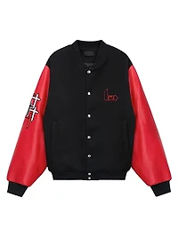 Marty Flame Logo Varsity Jacket
