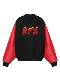 Marty Flame Logo Varsity Jacket