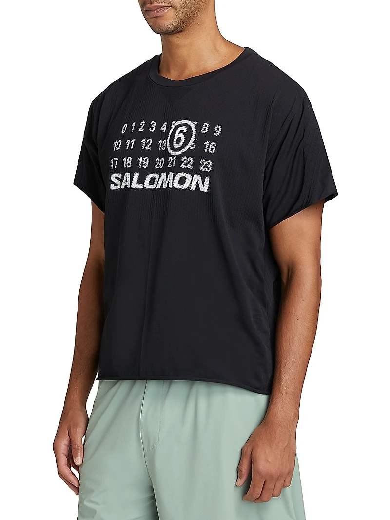 MM6 Maison Margiela x Salomon Logo Textured T-Shirt