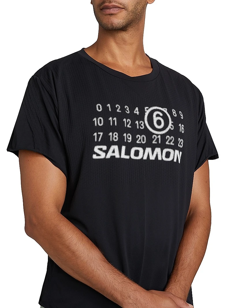 MM6 Maison Margiela x Salomon Logo Textured T-Shirt